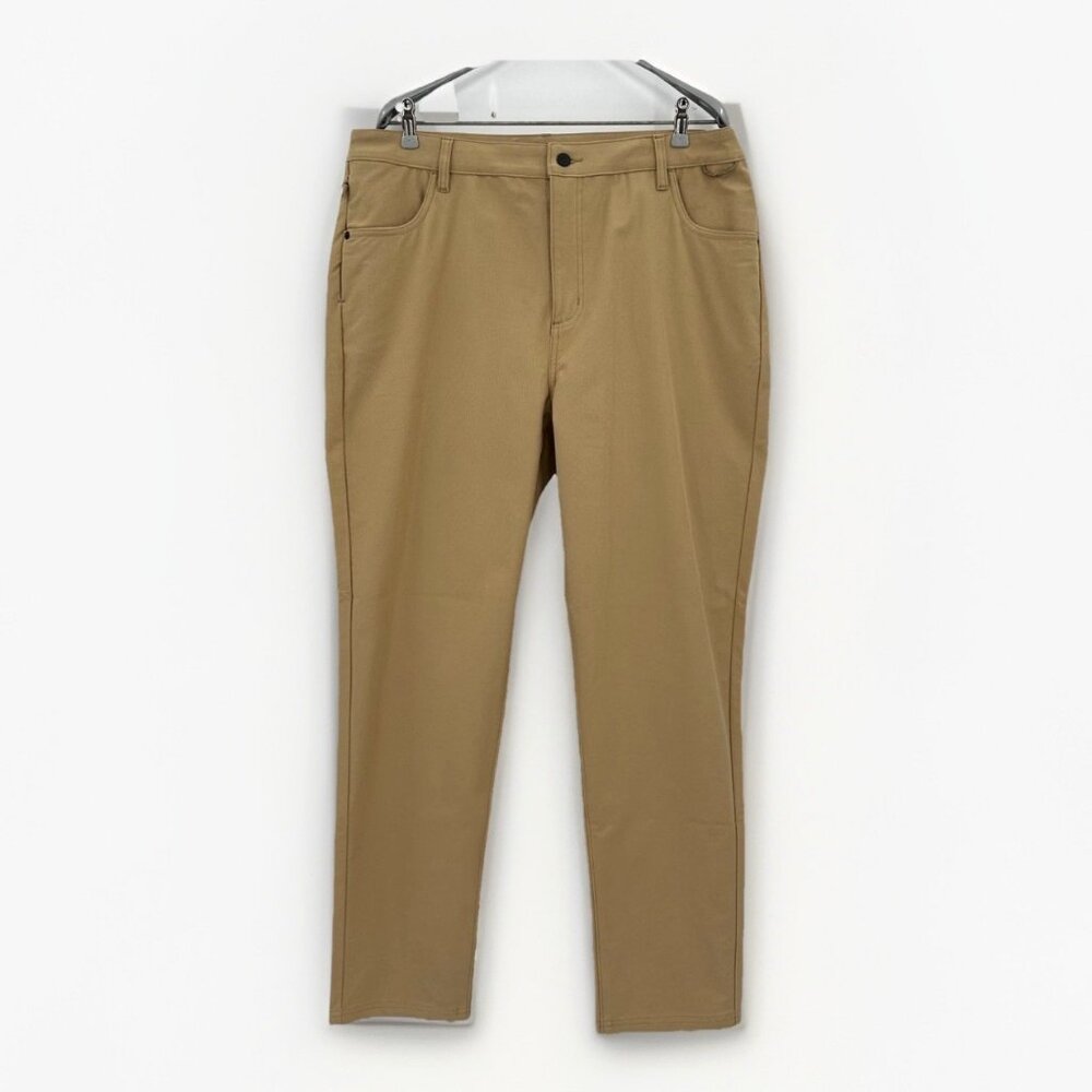 Backcountry Knit Canvas Basis Everyday Pant in Starfish Khaki BCCZ2RM sz 38 Mens